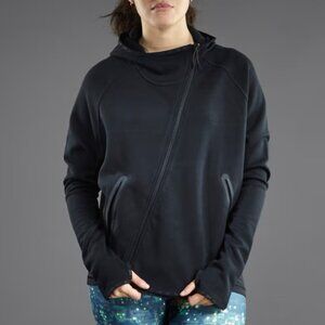 Nike Women's Black Tech Fleece Butterfly Asymmetric Full Zip Hoodie Size S